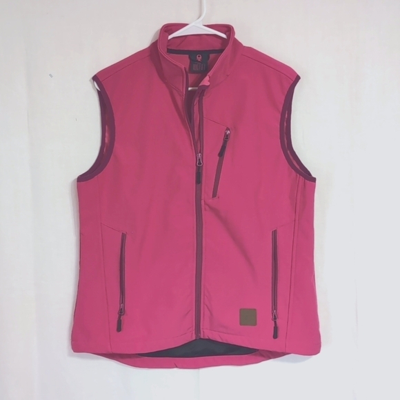 Little Donkey Andy Fuschia Water Resistant Fleece Lined Full Zip Vest Size Small - Picture 1 of 7